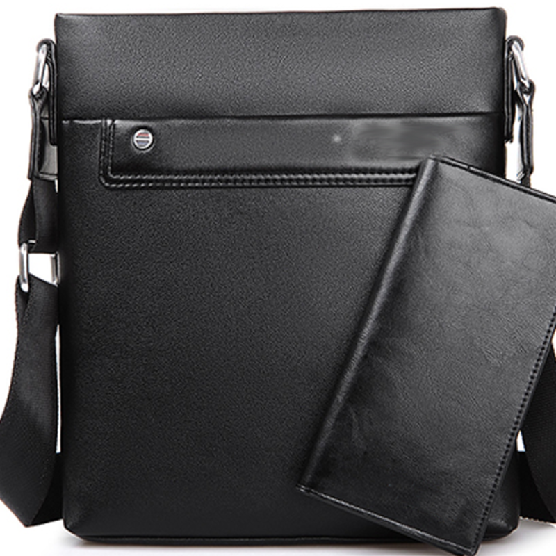Men Fashion PU Leather Messenger Crossbody Bag