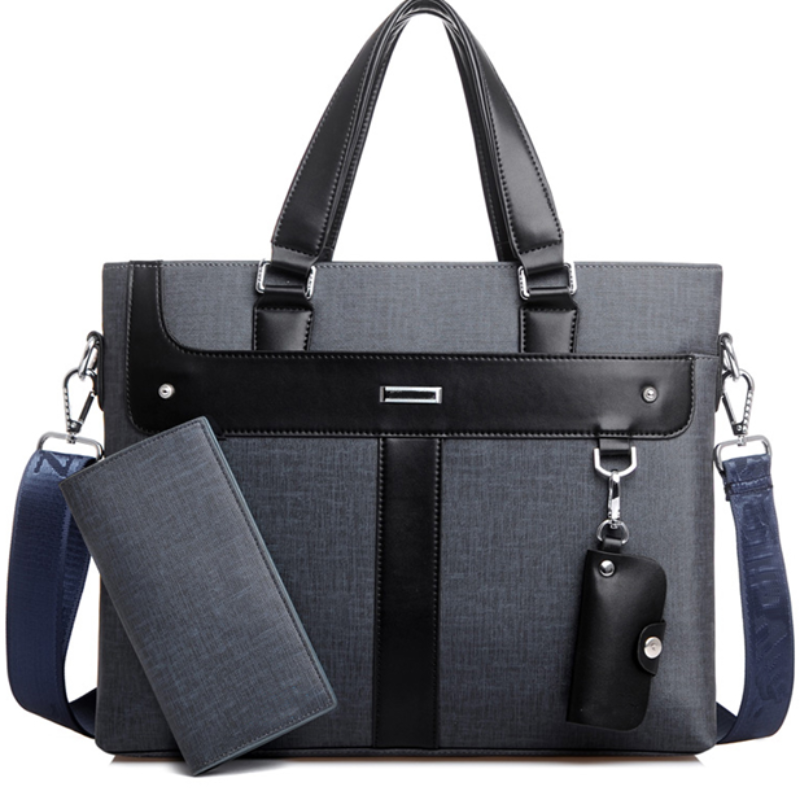 Leather Soft Handbag Volume Business Briefcase For Men